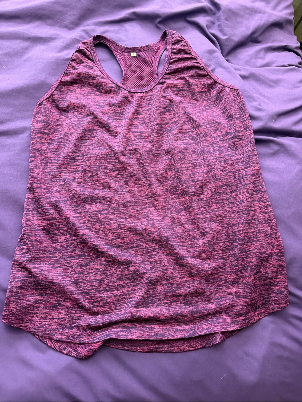 Women’s Purple Space-Dye Racerback Tank Top - Athletic Layering Essential